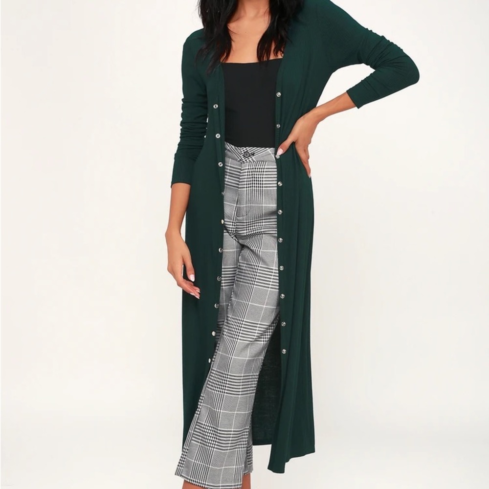 Middleton Forest Green Long Cardigan Sweater Lulus